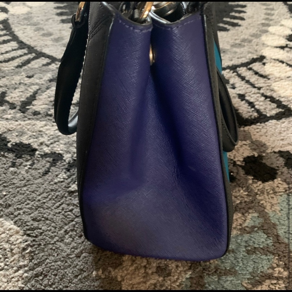 Henri Bendel Black and Teal Shoulder Bag - Picture 7 of 7